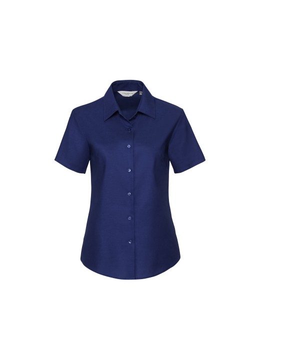 RUSSELL Ladies Short Sleeve Easy Care Oxford Shirt Hemden personalisierbar