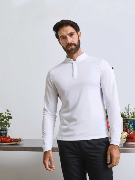 Polos à personnaliser PREMIER Polo de cuisinier Coolchecker Essential à manches longues 