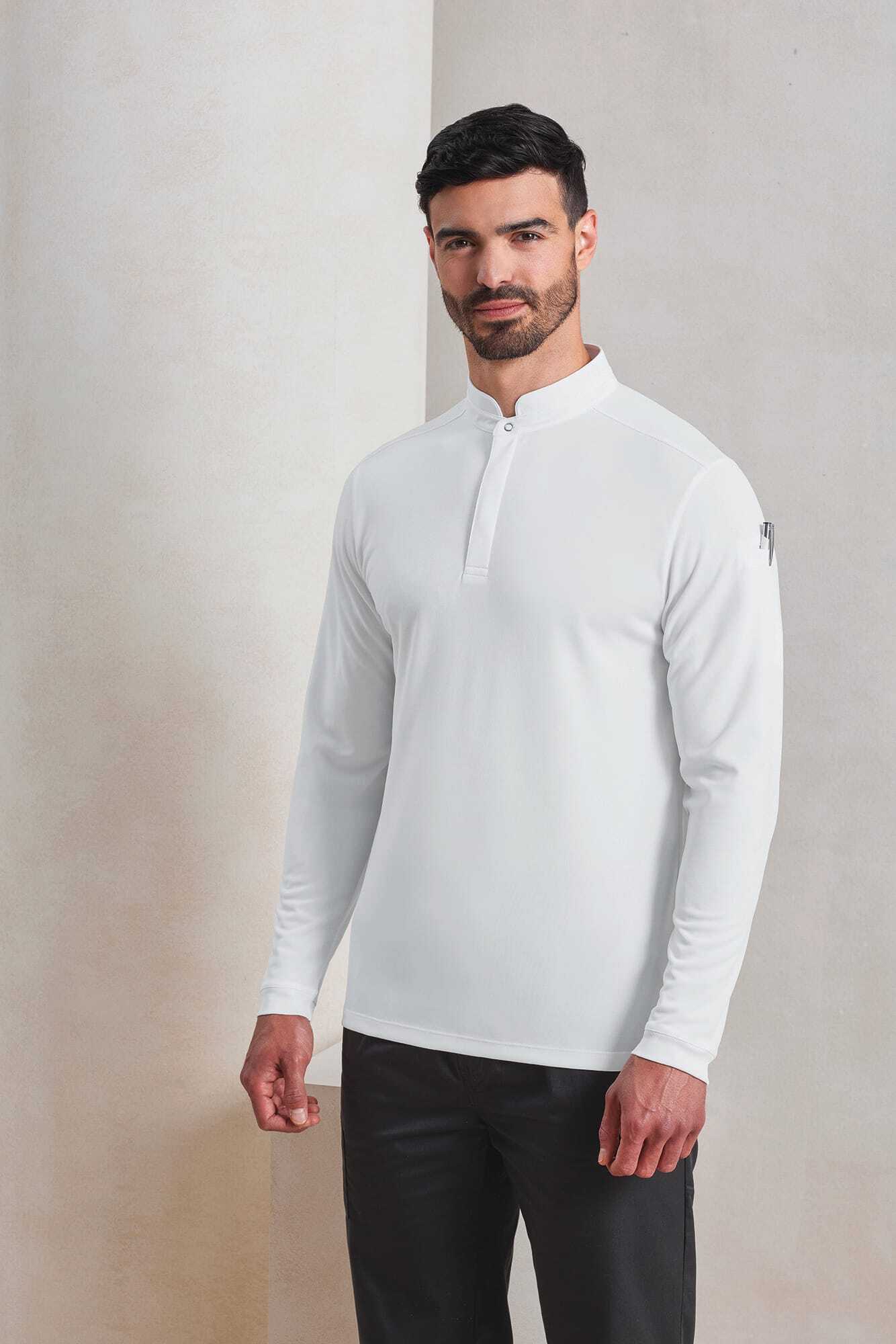 Polos personnalisable PREMIER Polo de cuisinier Coolchecker Essential à manches longues