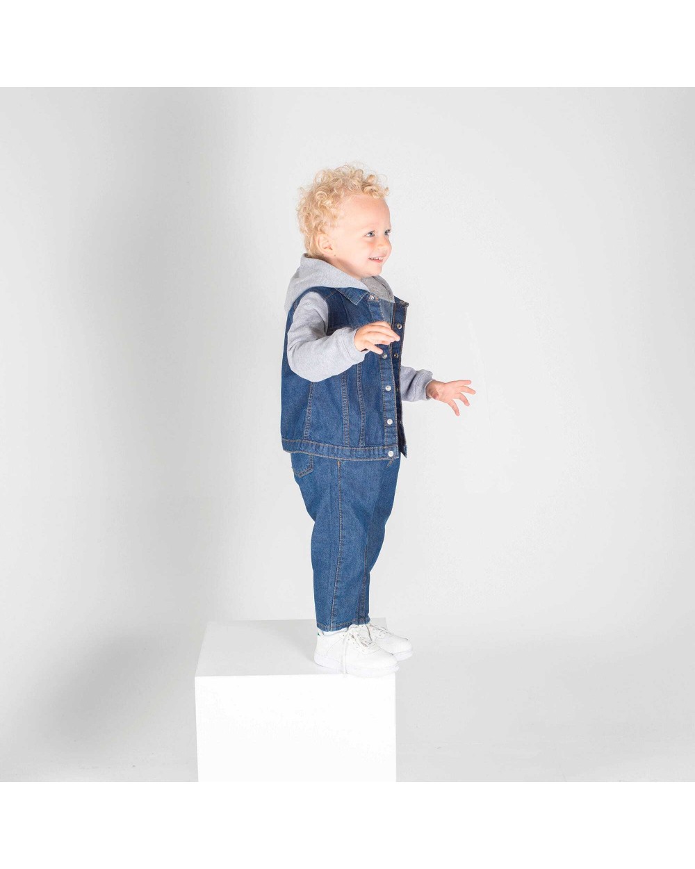 Vestes personnalisable LARKWOOD Veste en jean à capuche enfant