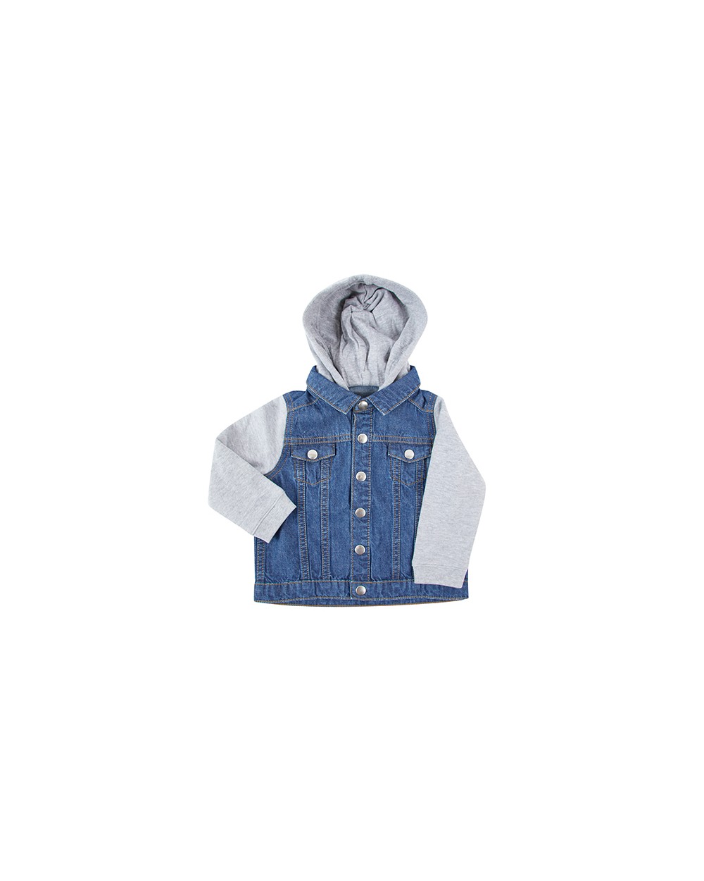 Jassen LARKWOOD Jeansjasje met capuchon voor kinderen voor bedrukking &amp; borduring