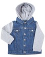 Jassen LARKWOOD Jeansjasje met capuchon voor kinderen voor bedrukking &amp; borduring