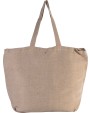 Tote bags KIMOOD Grote tas van jute/katoen met binnenvoering voor bedrukking &amp; borduring