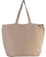 Tote bags KIMOOD Grote tas van jute/katoen met binnenvoering voor bedrukking &amp; borduring