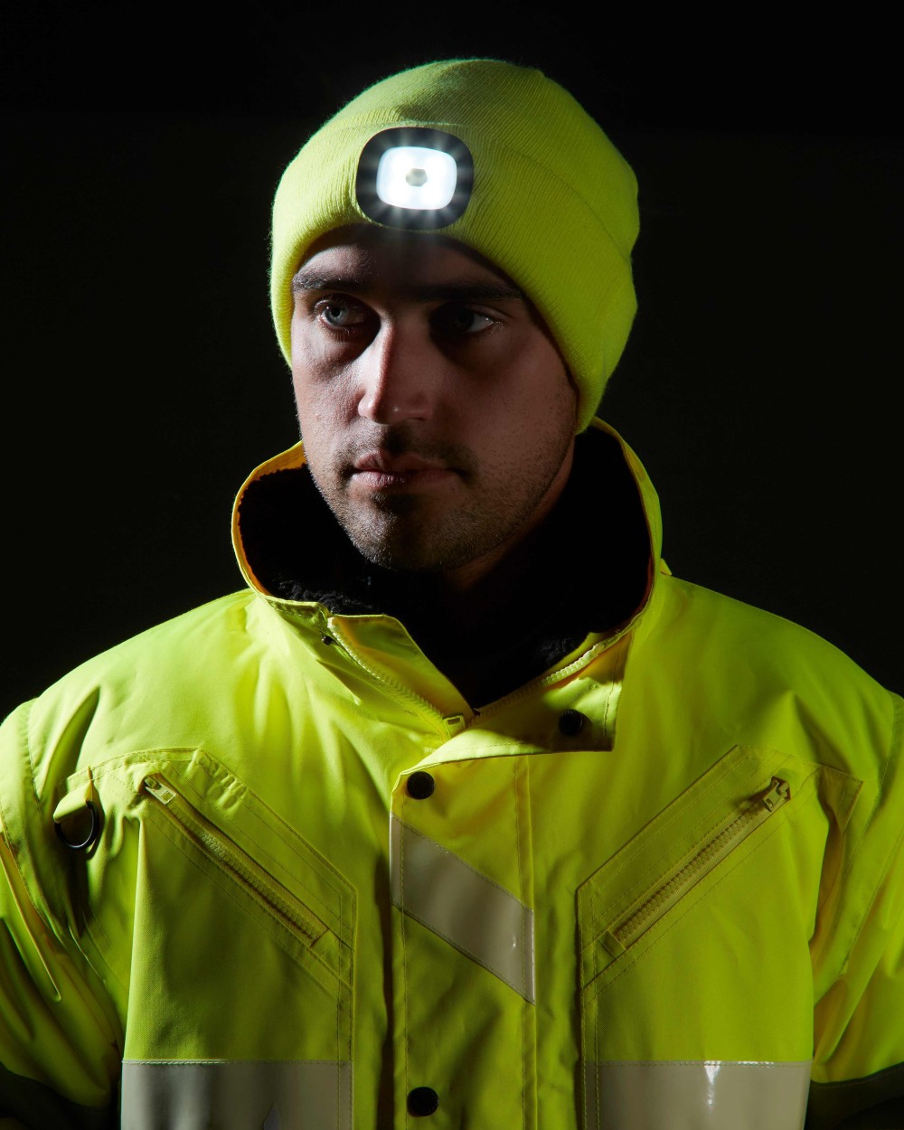 Mutsen PORTWEST Beanie LED headlight USB rechargeable (B029) voor bedrukking &amp; borduring