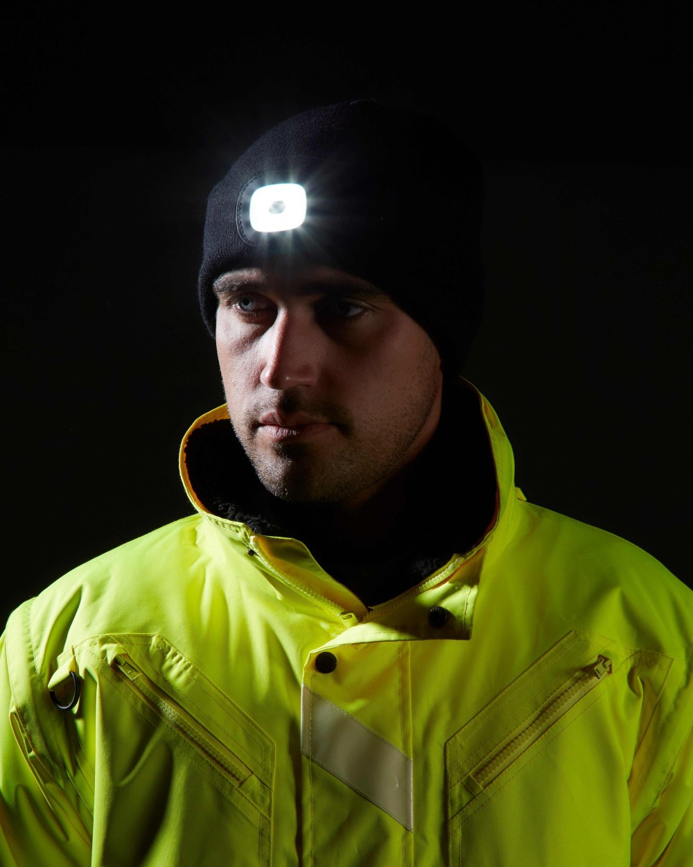 PORTWEST Beanie LED headlight USB rechargeable (B029) Mützen personalisierbar