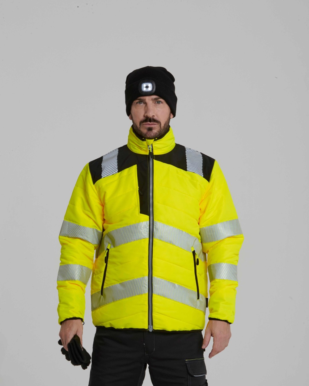 Bonnets personnalisable PORTWEST Bonnet Beanie avec LED rechargeable