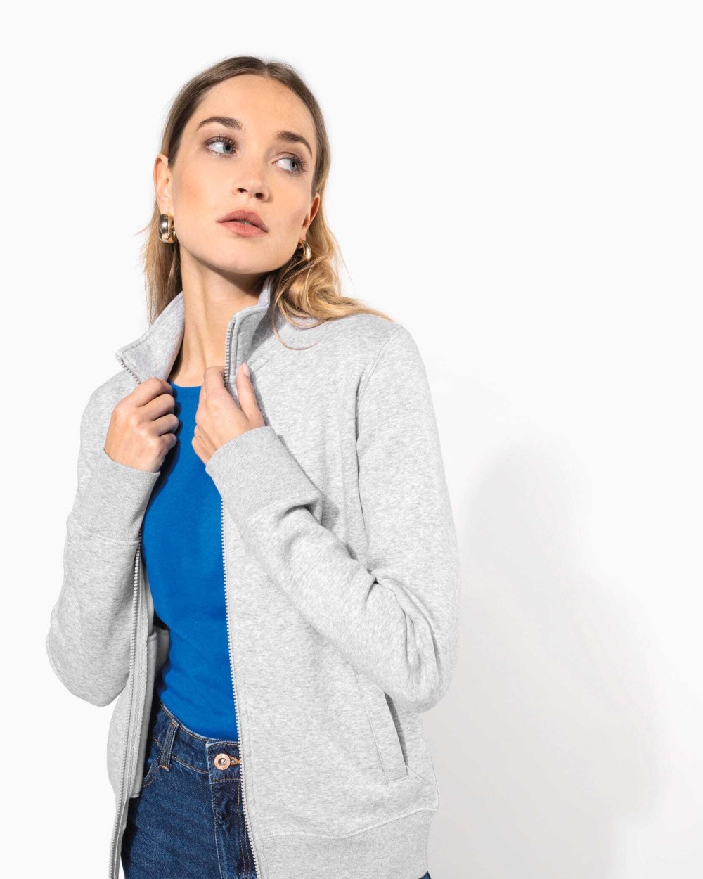 Sweat-shirts personnalisable KARIBAN Veste molleton gratté femme