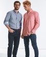 Hemden RUSSELL MEN'S LONG SLEEVE TAILORED WASHED OXFORD SHIRT voor bedrukking &amp; borduring