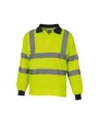 YOKO YOKO Langärmliges Poloshirt in Warnfarbe Poloshirts personalisierbar