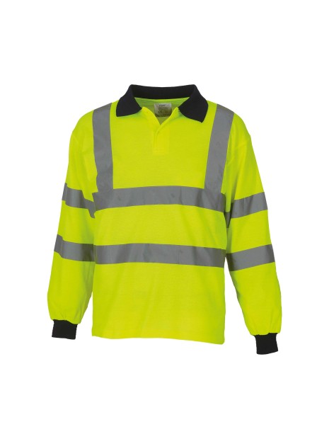 YOKO Polo manches longues haute visibilité /api/colors/ea0c172c-722e-46fc-acb7-2617a4097874 personnalisable