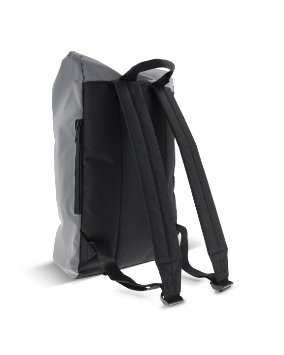 4DO Reflektierender Rolltop-Rucksack 26x13x50cm Taschen personalisierbar
