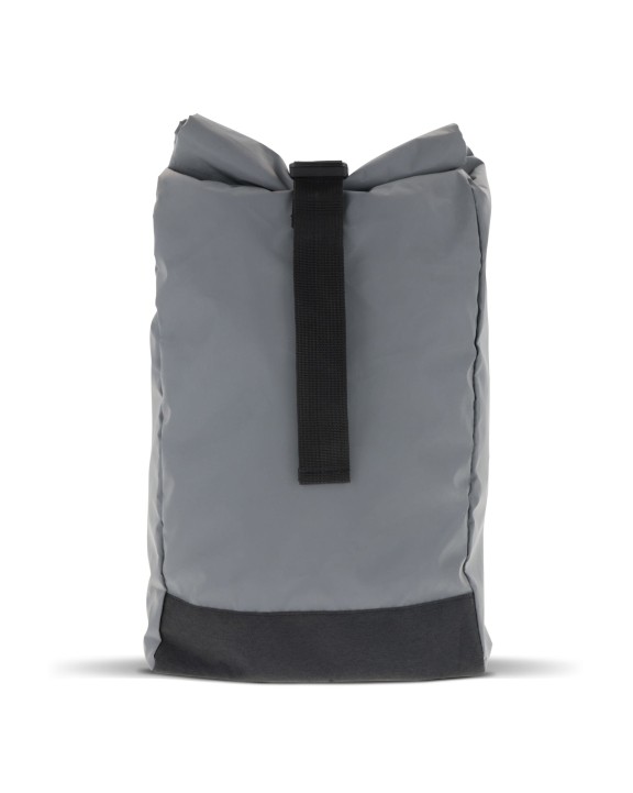 4DO Reflektierender Rolltop-Rucksack 26x13x50cm Taschen personalisierbar