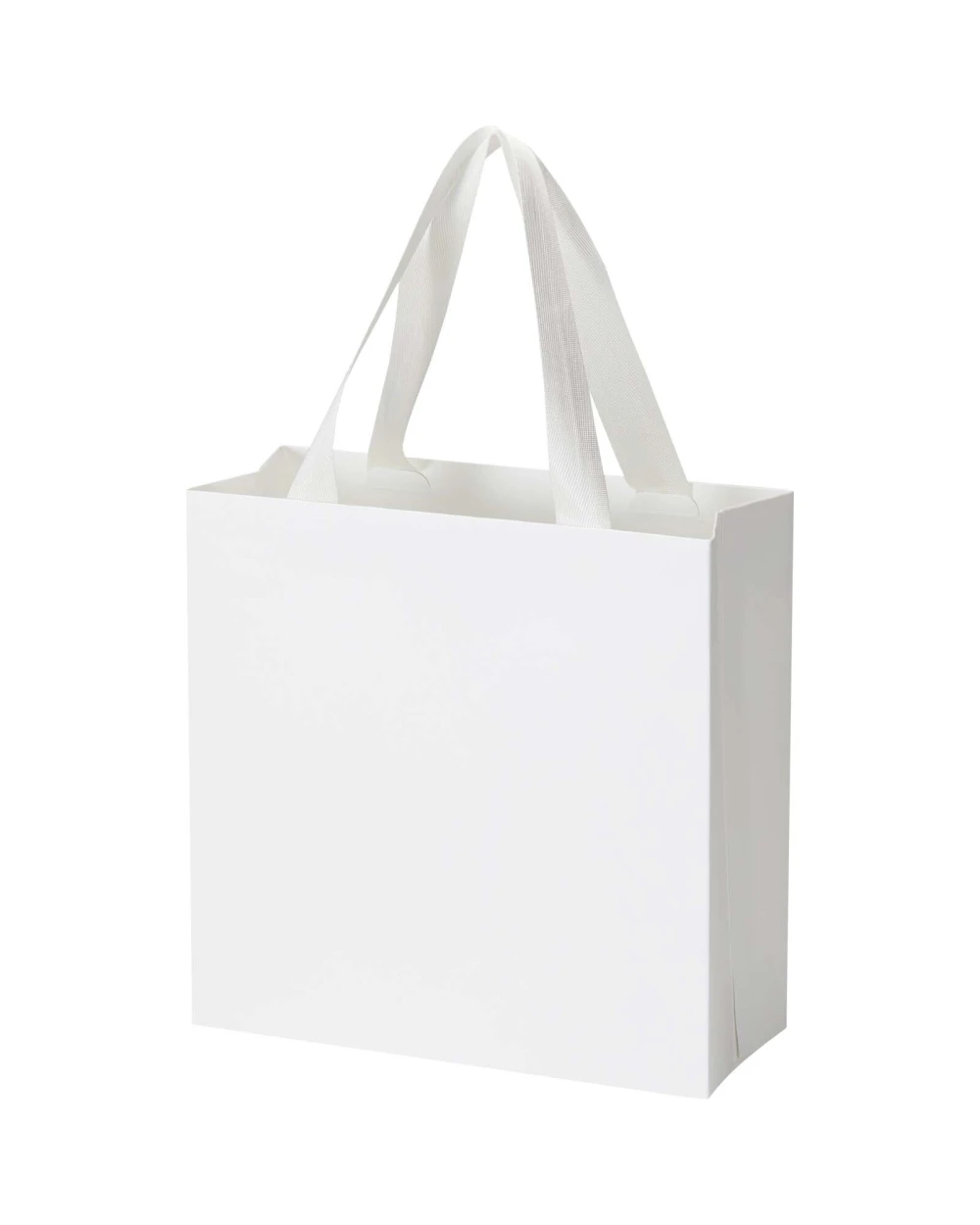 4DO Smartfold Papiertüte, 210 g/m², mit Bandgriffen und matter Laminierung – 24 x 10 x 24 cm Taschen personalisierbar