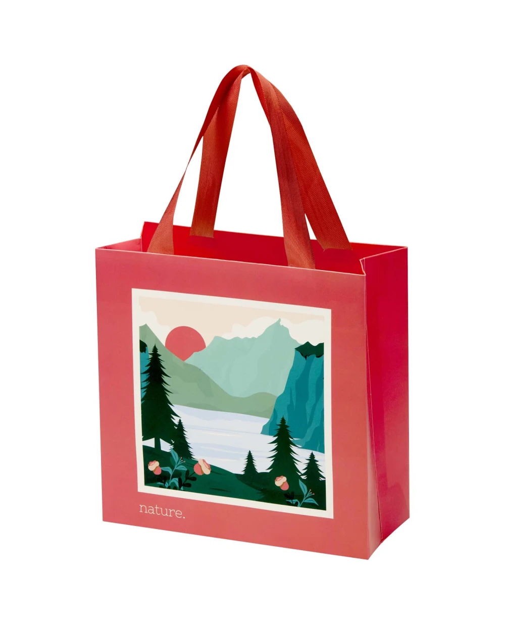4DO Smartfold Papiertüte, 210 g/m², mit Bandgriffen und matter Laminierung – 24 x 10 x 24 cm Taschen personalisierbar