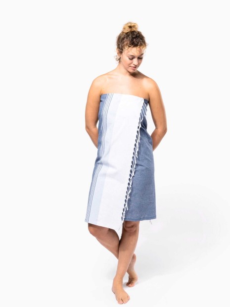 Produits éponges à personnaliser KARIBAN Fouta à rayures 