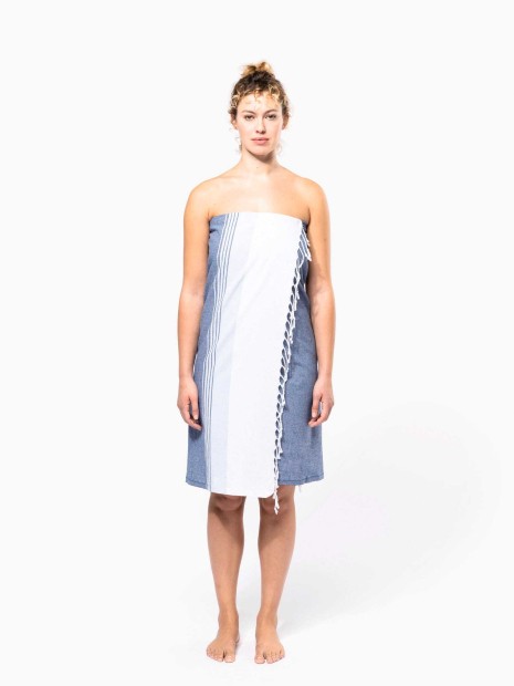 Produits éponges à personnaliser KARIBAN Fouta à rayures 