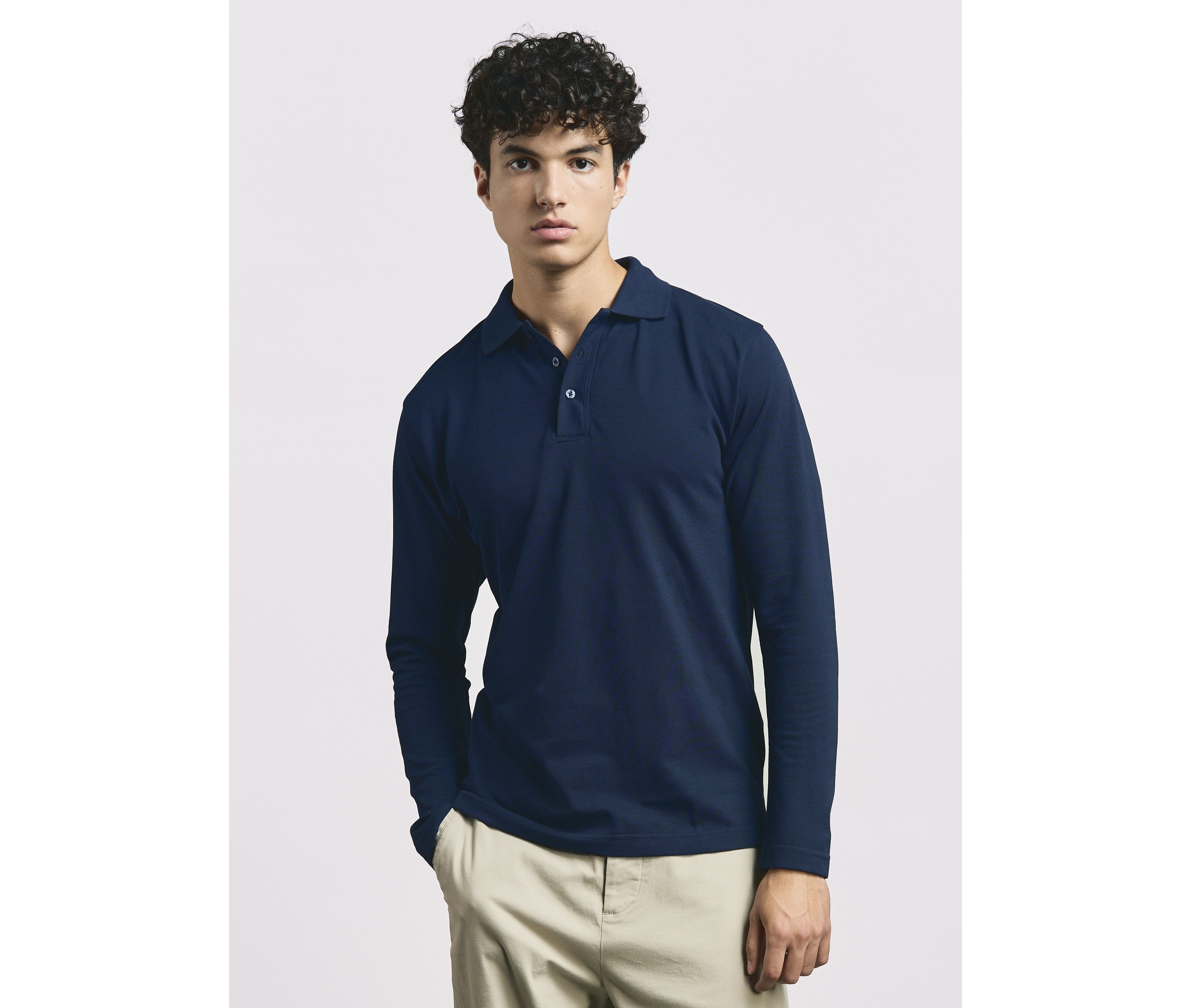 Polos personnalisable PROMODORO MEN’S LONG SLEEVE HEAVY POLO