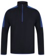 Sweat-shirts personnalisable FINDEN-HALES Adults` 1/4 Zip Midlayer with Contrast Panelling