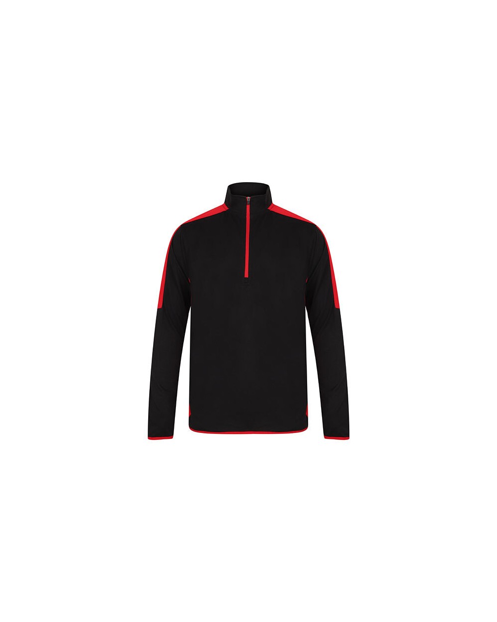 FINDEN-HALES Adults` 1/4 Zip Midlayer with Contrast Panelling Sweatshirts personalisierbar