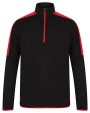 Sweat-shirts personnalisable FINDEN-HALES Adults` 1/4 Zip Midlayer with Contrast Panelling