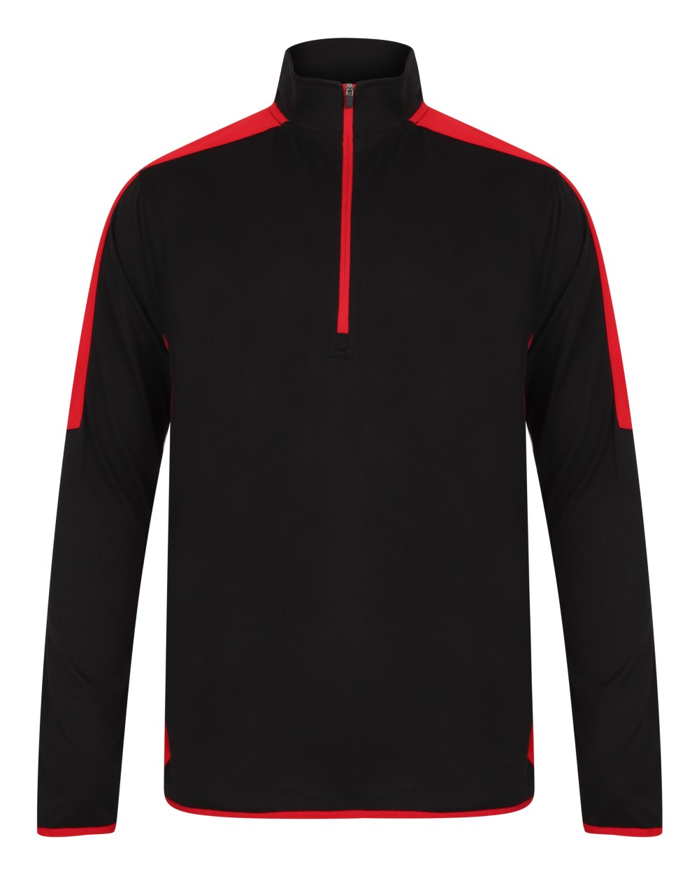FINDEN-HALES Adults` 1/4 Zip Midlayer with Contrast Panelling Sweatshirts personalisierbar