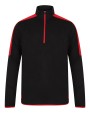 Sweat-shirts personnalisable FINDEN-HALES Adults` 1/4 Zip Midlayer with Contrast Panelling