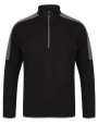 FINDEN-HALES Adults` 1/4 Zip Midlayer with Contrast Panelling Sweatshirts personalisierbar