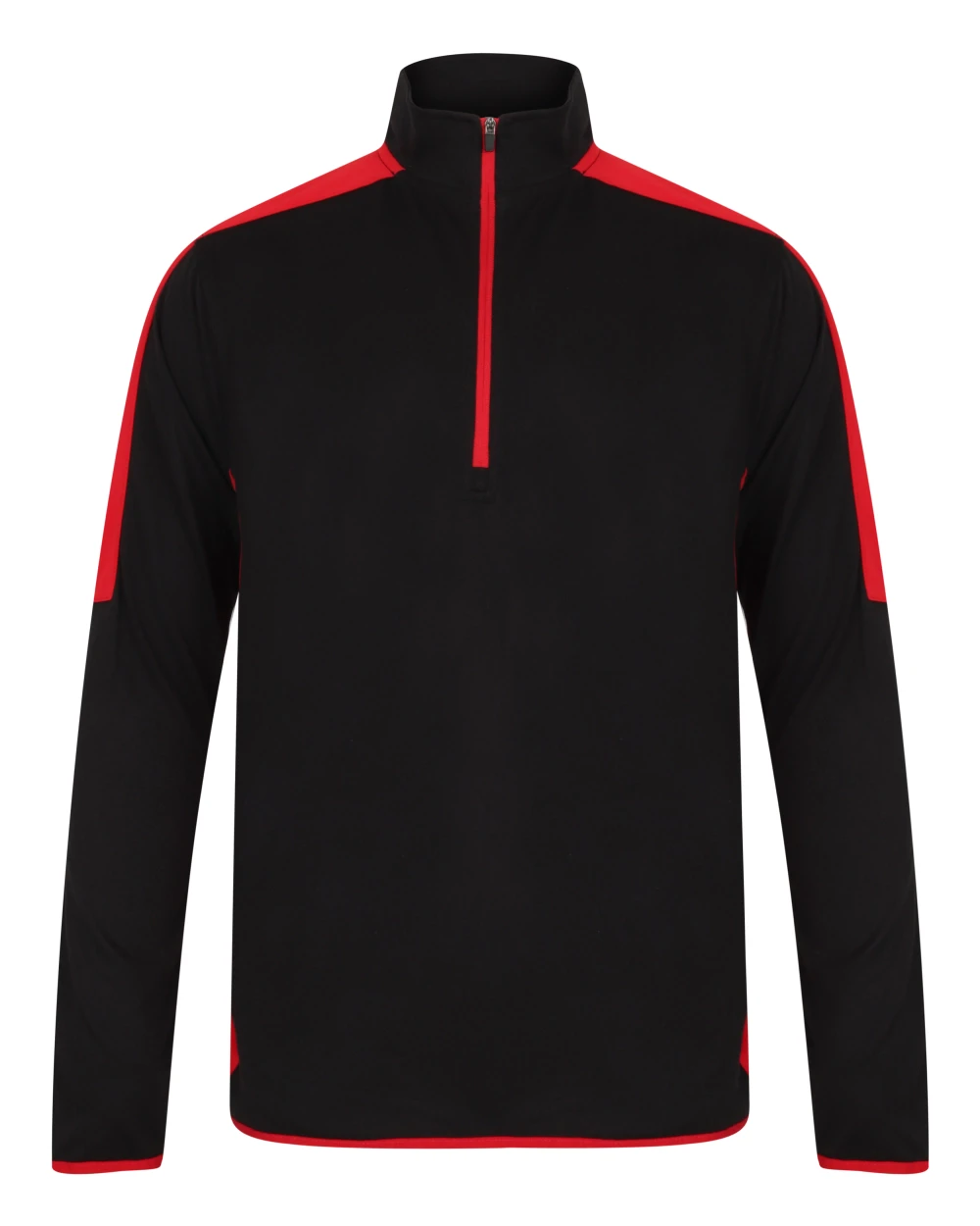 FINDEN-HALES Adults` 1/4 Zip Midlayer with Contrast Panelling Sweatshirts personalisierbar