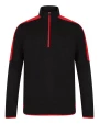 Sweat-shirts personnalisable FINDEN-HALES Adults` 1/4 Zip Midlayer with Contrast Panelling