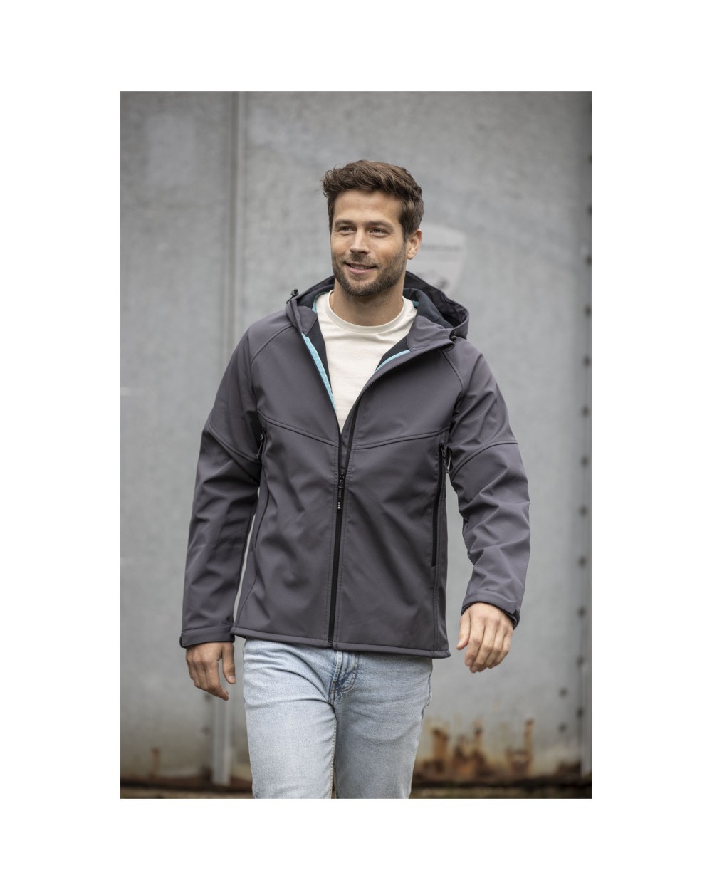 Softshells personnalisable ELEVATE Veste softshell recyclée homme Coltan