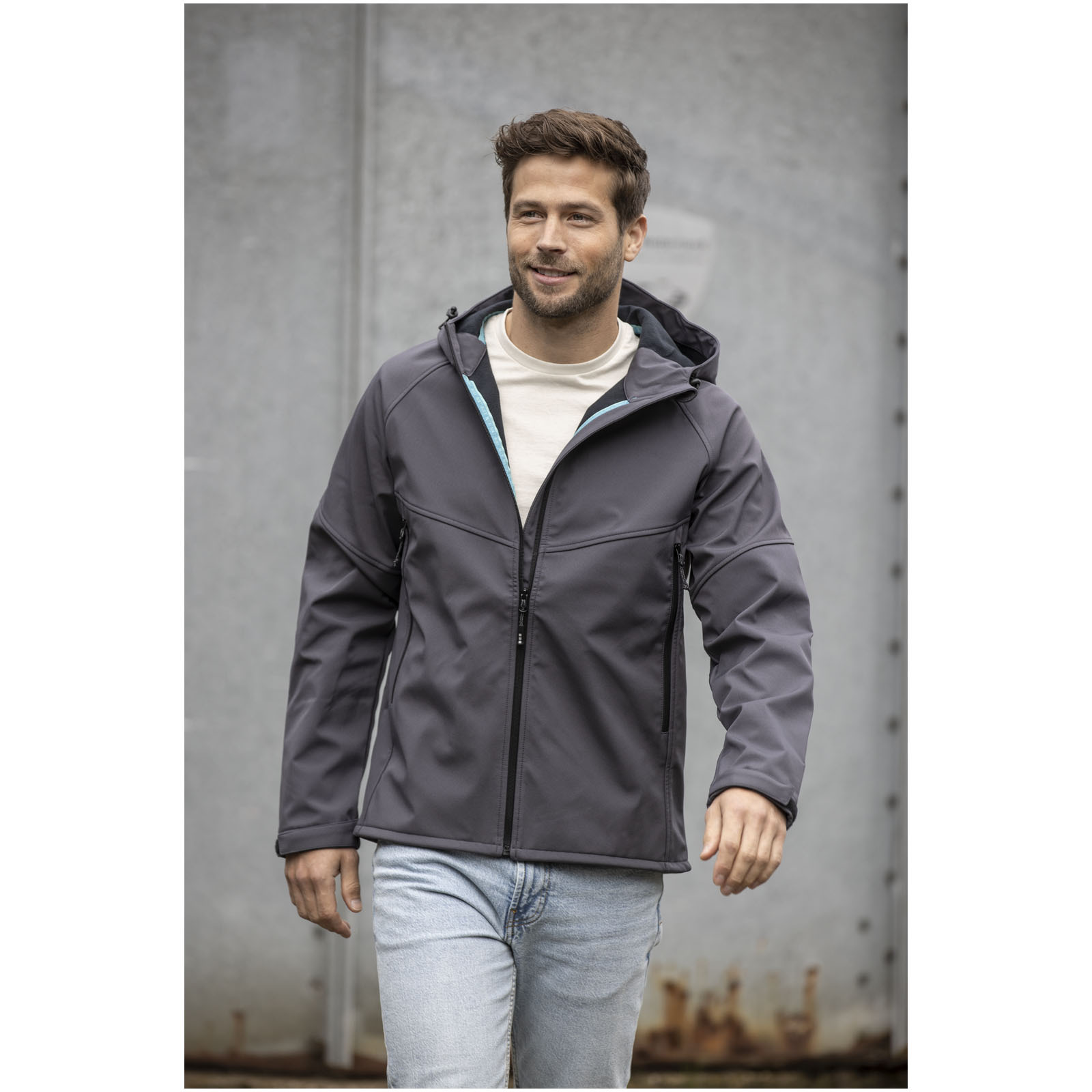 Softshells personnalisable ELEVATE Veste softshell recyclée homme Coltan