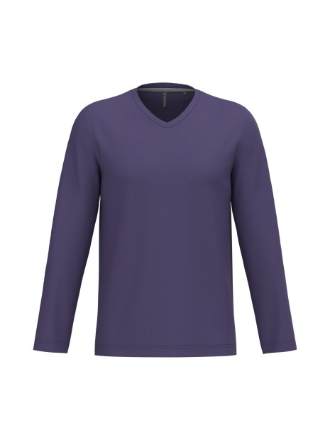 KARIBAN T-shirt col V manches longues homme /api/colors/f28ecd26-255e-4b18-a29c-08c2af1111d3 personnalisable