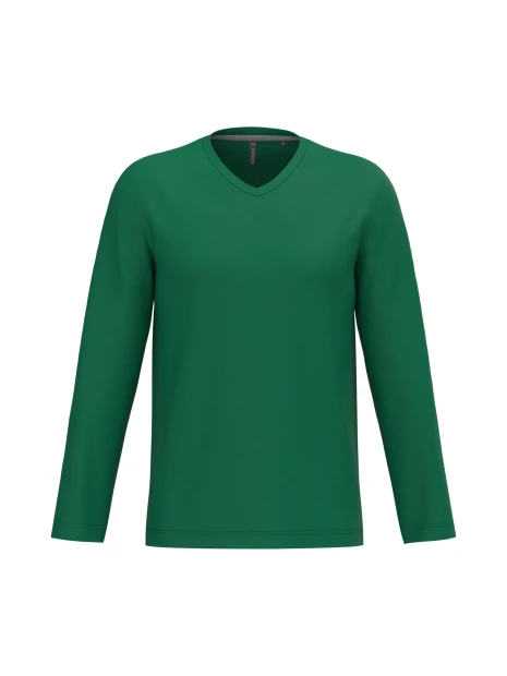 KARIBAN T-shirt col V manches longues homme /api/colors/8e228bbe-4407-4cbc-b57b-e0b7f7e9d211 personnalisable