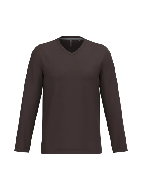 KARIBAN T-shirt col V manches longues homme /api/colors/b1e9730e-2307-4dc6-a97e-0dcccdb1ecfa personnalisable