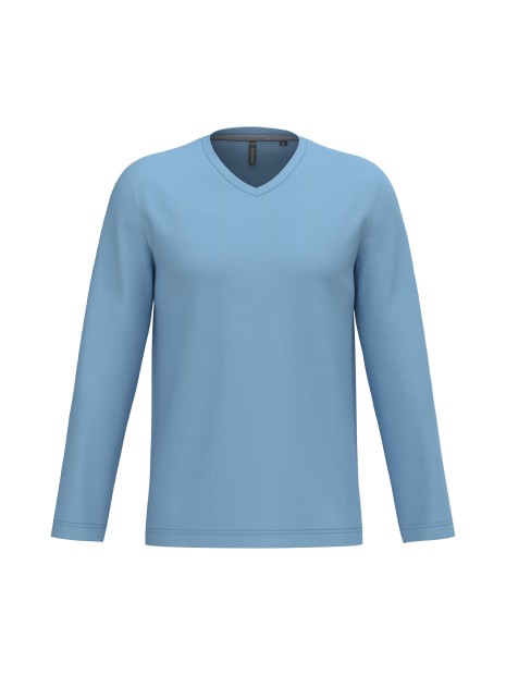 KARIBAN T-shirt col V manches longues homme /api/colors/549fa598-8d61-4fa2-82ad-90f4d2ec39ab personnalisable