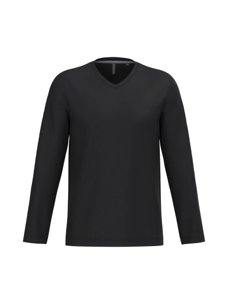 KARIBAN T-shirt col V manches longues homme /api/colors/b9fdad4a-5e94-45cb-8c03-c08b349b28c3 personnalisable