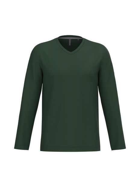KARIBAN T-shirt col V manches longues homme /api/colors/04ff5422-733a-4283-80b4-be8cd0eba314 personnalisable