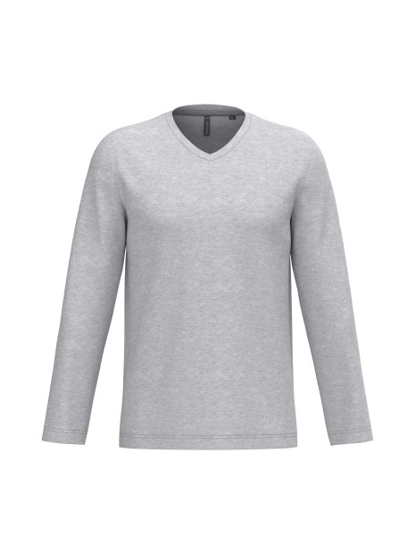 KARIBAN T-shirt col V manches longues homme /api/colors/4a891c91-7426-40ec-9f86-8674f2899954 personnalisable