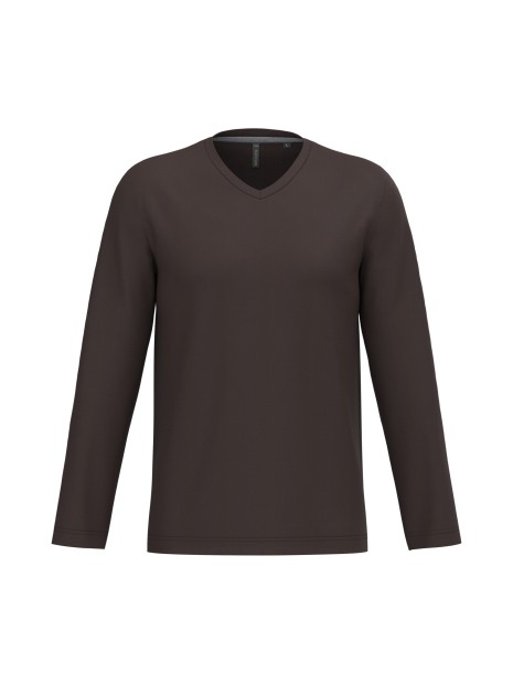 KARIBAN T-shirt col V manches longues homme /api/colors/b1e9730e-2307-4dc6-a97e-0dcccdb1ecfa personnalisable