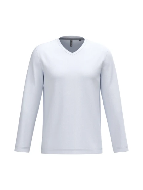 KARIBAN T-shirt col V manches longues homme /api/colors/7a92cd2d-10d2-40b4-928b-296bb7487506 personnalisable