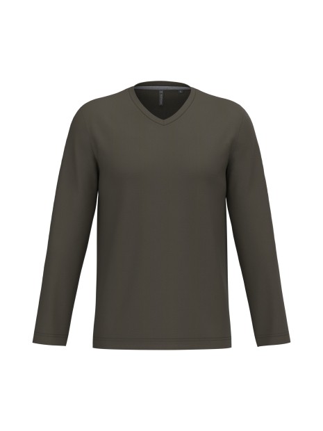 KARIBAN T-shirt col V manches longues homme /api/colors/7d4189a1-61a3-430b-83e5-a3a6fe159806 personnalisable