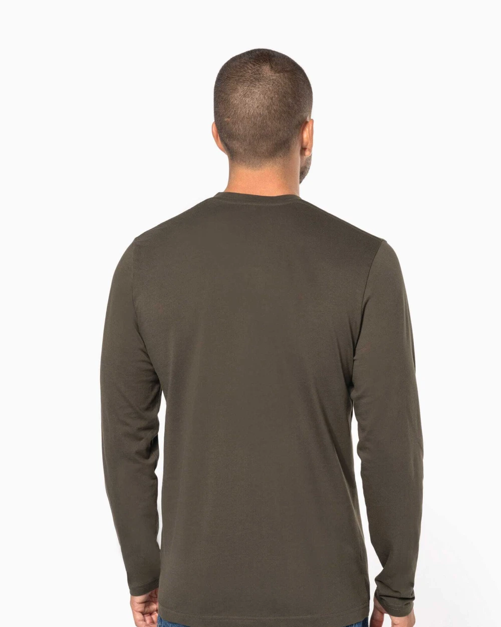 KARIBAN Herren Langarm-T-Shirt V-Ausschnitt T-Shirts personalisierbar