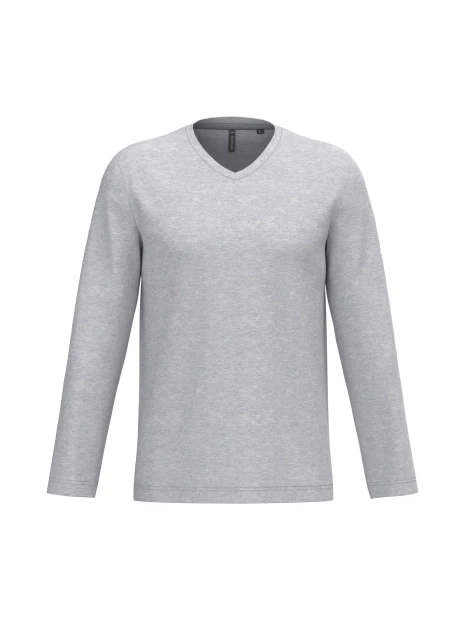 KARIBAN T-shirt col V manches longues homme /api/colors/4a891c91-7426-40ec-9f86-8674f2899954 personnalisable