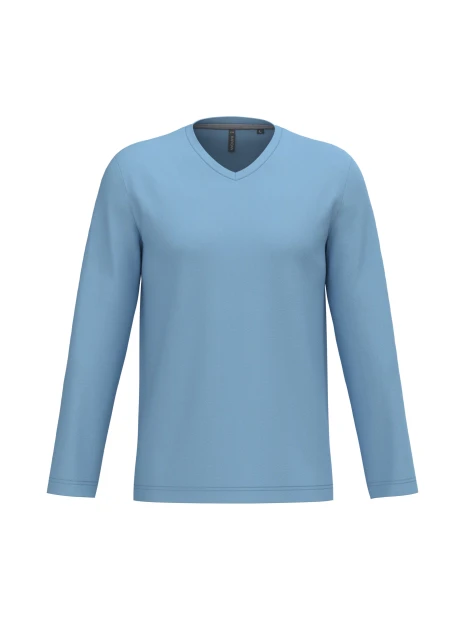 KARIBAN T-shirt col V manches longues homme /api/colors/549fa598-8d61-4fa2-82ad-90f4d2ec39ab personnalisable