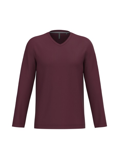 KARIBAN T-shirt col V manches longues homme /api/colors/3f4410b9-f80f-412a-9aa8-9260cc84003d personnalisable