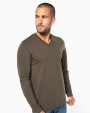 T-shirts KARIBAN T-shirt V-hals lange mouwen voor bedrukking &amp; borduring