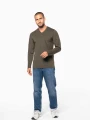 T-Shirts à personnaliser KARIBAN T-shirt col V manches longues homme 
