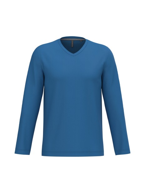 KARIBAN T-shirt col V manches longues homme /api/colors/68572561-1214-42b1-b94c-44fb780d37b4 personnalisable