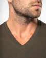 KARIBAN Herren Langarm-T-Shirt V-Ausschnitt T-Shirts personalisierbar